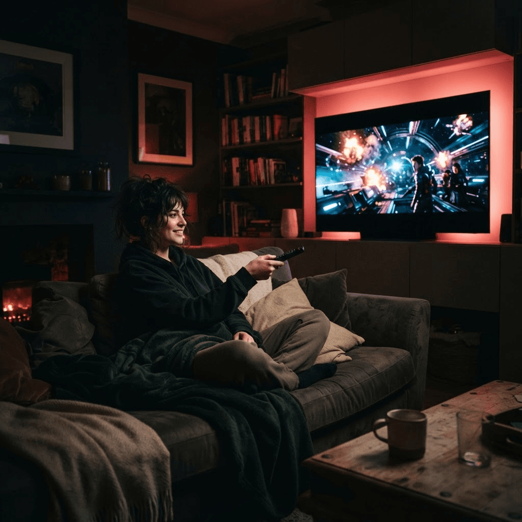 Aktueller Streaming-Trend in Deutschland: entspanntes IPTV-Schauen zuhause auf dem Sofa